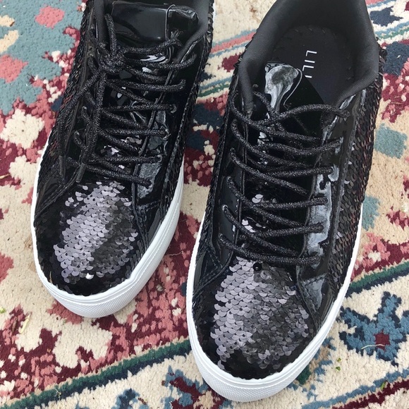 FINAL SALE! Last Sizes!!! Black Sequin Sneakers - Picture 8 of 8